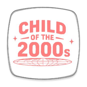 L’enfant de la Globewave des années 2000 - Magnet carré - blanc - Devant