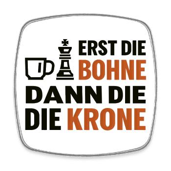 Schach Turnierspieler Kaffee Shirt | Geschenkidee - Viereckiger Kühlschrankmagnet - Weiß - Vorne
