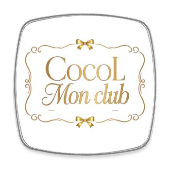 Cocol Mon Club Élégance Or - Magnet carré - blanc - Devant