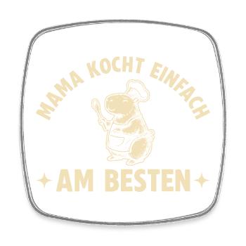 Capybara Mama kocht einfach am besten - Viereckiger Kühlschrankmagnet - Weiß - Vorne