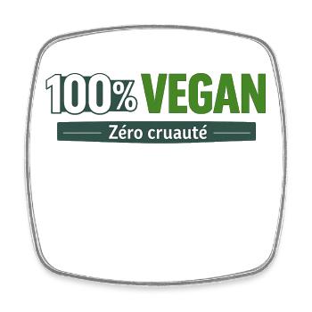100% Vegan Zéro Cruauté - Magnet carré - blanc - Devant