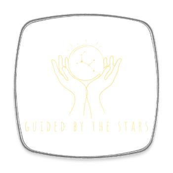 Guided By The Starts Astrology - Square fridge magnet - white - Front