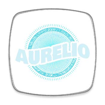 Cadeau pour Aurelio - Magnet carré - blanc - Devant
