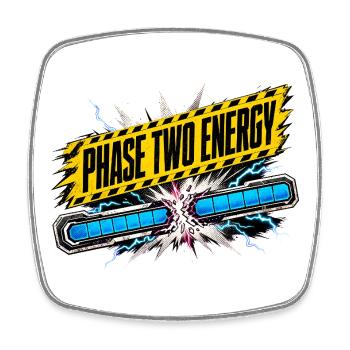 Phase Two Energy Fight HUD Challenge Gamer St - Square fridge magnet - white - Front