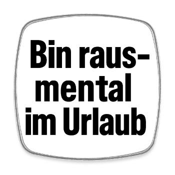 Schwarze Typo-Block Kunst Urban - Viereckiger Kühlschrankmagnet - Weiß - Vorne