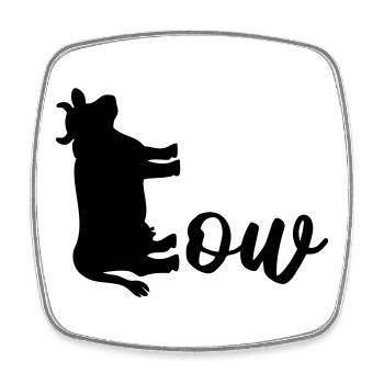 Domestic Cattle Cow - Square fridge magnet - white - Front