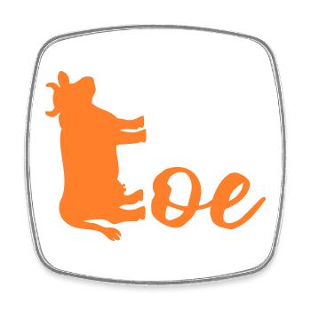 Netherlands Ko - Square fridge magnet - white - Front