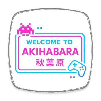 Welcome to Akihabara - Magnet carré - blanc - Devant