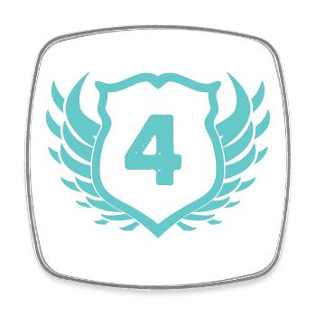 wappen_4- - Square fridge magnet - white - Front