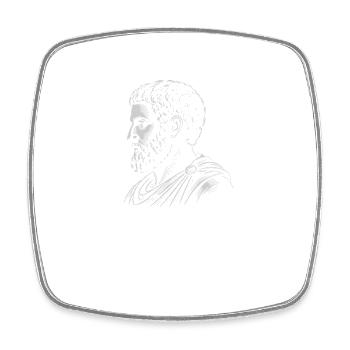 Citation stoïcienne de la mortalité par Marc Aurèle - Magnet carré - blanc - Devant