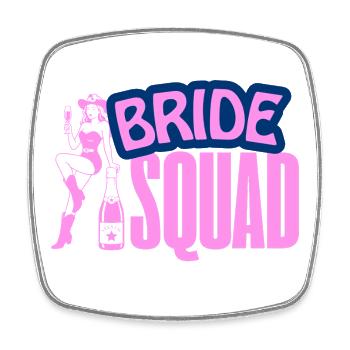 Bride Squad Party Vibe - Viereckiger Kühlschrankmagnet - Weiß - Vorne
