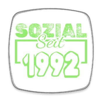 Travailleur social 1992 - Magnet carré - blanc - Devant