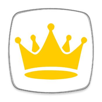 yellow crown birthday gift birthday gifts - Square fridge magnet - white - Front