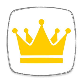 Crown Birthday Gift - Square fridge magnet - white - Front
