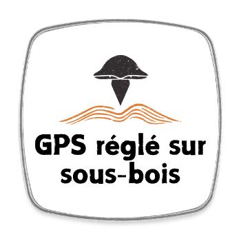 GPS réglé sur sous-bois - Magnet carré - blanc - Devant
