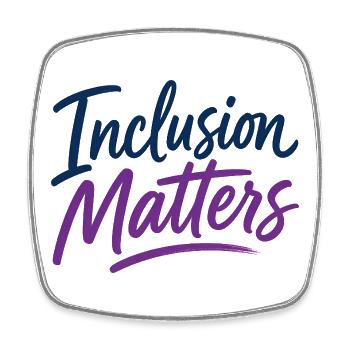 L’inclusion est importante – Éducation spécialisée – Freundli - Magnet carré - blanc - Devant