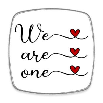 Wir sind ein Unity Team Design - Viereckiger Kühlschrankmagnet - Weiß - Vorne