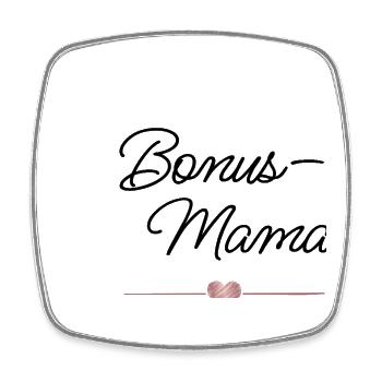 Best Bonus Mom with Heart – Gift - Square fridge magnet - white - Front