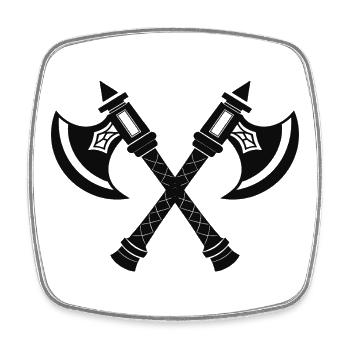 Viking Axes - Square fridge magnet - white - Front