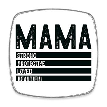 Valeurs fortes de Mama - Magnet carré - blanc - Devant