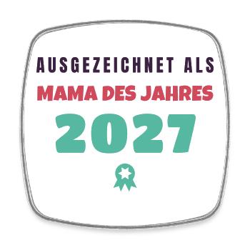 Mama des Jahres 2027 Auszeichnung Muttertag - Viereckiger Kühlschrankmagnet - Weiß - Vorne