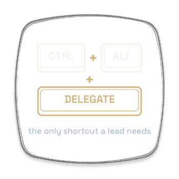 Ctrl + Alt + Delegate – Shirt für Teamleads - Viereckiger Kühlschrankmagnet - Weiß - Vorne