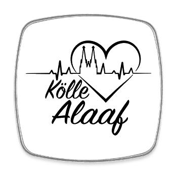 Kölle Alaaf - Viereckiger Kühlschrankmagnet - Weiß - Vorne