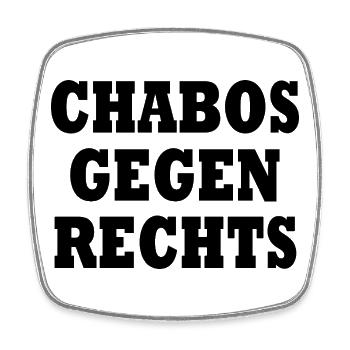 Chabos gegen rechts - Viereckiger Kühlschrankmagnet - Weiß - Vorne