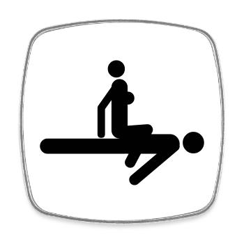 Sex position - Square fridge magnet - white - Front