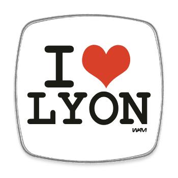 i love lyon - I love lyon - Square fridge magnet - white - Front