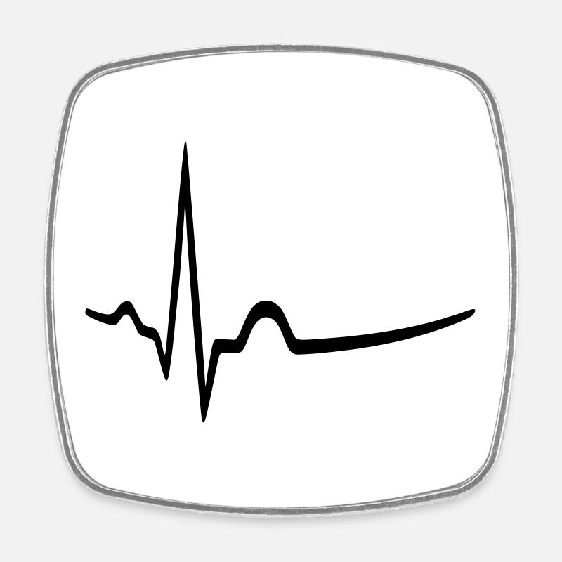 ECG - rythme sinusal - médecin - Magnet carré - blanc