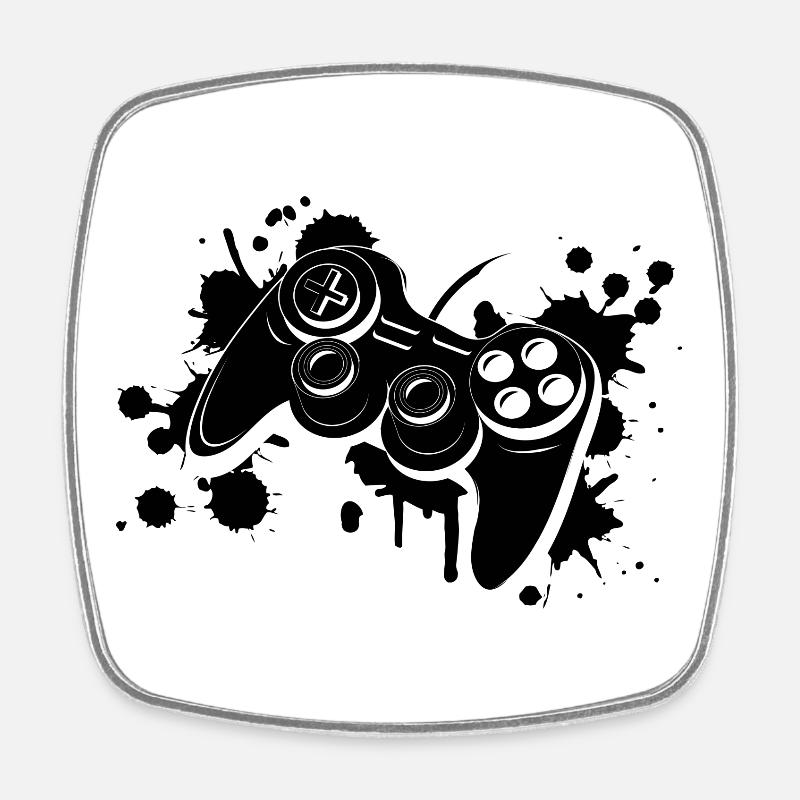 Gamepad Graffiti - Magnet carré - blanc
