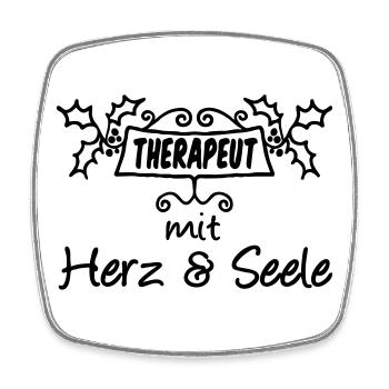Therapeut - Herz & Seele Geschenk - Viereckiger Kühlschrankmagnet - Weiß - Vorne