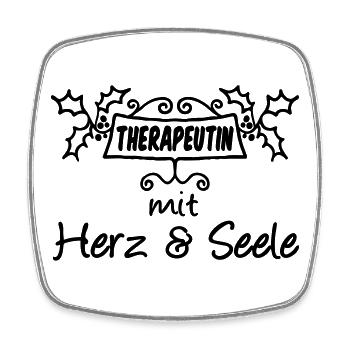 Therapeutin Herz & Seele Geschenk - Viereckiger Kühlschrankmagnet - Weiß - Vorne