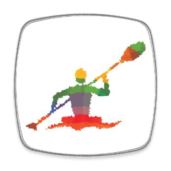 Kanut - Viereckiger Kühlschrankmagnet - Weiß - Vorne