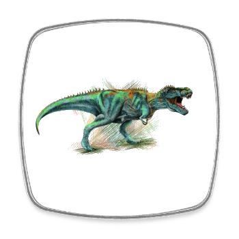 Dinosaur - Square fridge magnet - white - Front