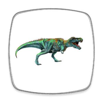 Dinosaur - Square fridge magnet - white - Front