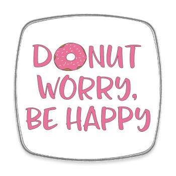 Donut worry - Viereckiger Kühlschrankmagnet - Weiß - Vorne