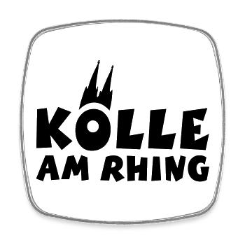 Köln am Rhein - Kölle am Rhing - Viereckiger Kühlschrankmagnet - Weiß - Vorne
