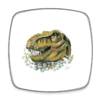 Dinosaur - Magnet carré - blanc - Devant