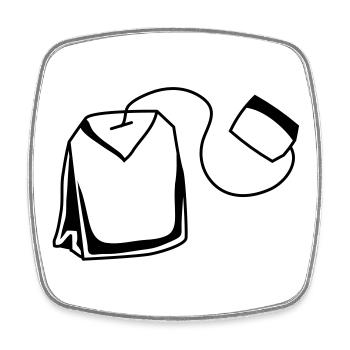 a tea bag for tea lovers - Square fridge magnet - white - Front