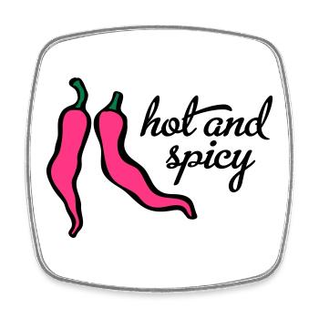 2541614 15404274 chili - Square fridge magnet - white - Front