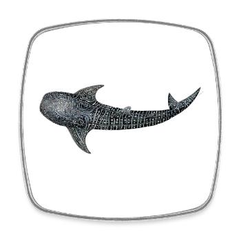 Whale shark - Square fridge magnet - white - Front