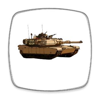 M1 Abrams - Square fridge magnet - white - Front