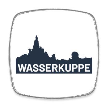 Wasserkuppe Rhön - Viereckiger Kühlschrankmagnet - Weiß - Vorne