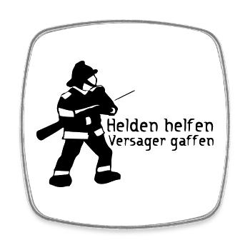 Helden vs Versager Feuerwehr Gaffer Geschenk - Viereckiger Kühlschrankmagnet - Weiß - Vorne