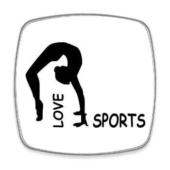 sports - Square fridge magnet - white - Front