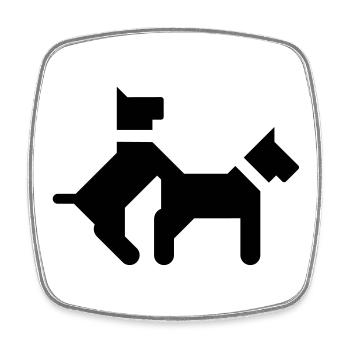 Like a dog | Doggy Style - Square fridge magnet - white - Front