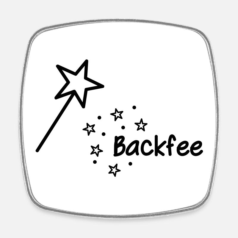 Backfee - Freude am Backen - Viereckiger Kühlschrankmagnet - Weiß