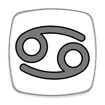 Cancer Horoscope Zodiac Sign Zodiac - Square fridge magnet - white - Front